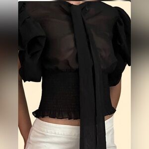 Live 4 Truth Black Sheer Blouse. SIZE FEETS M-L .NWT